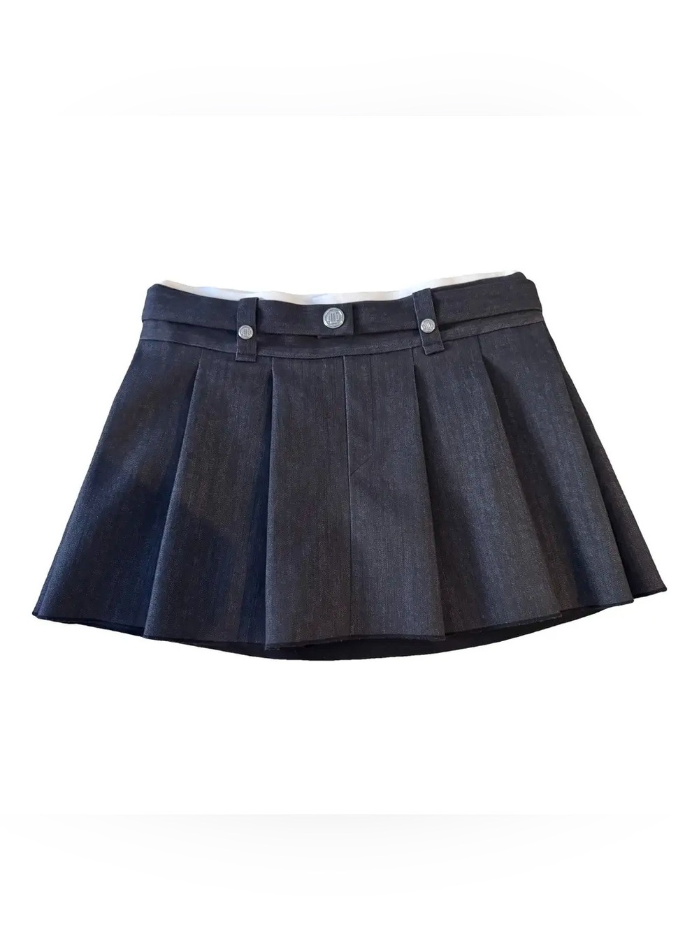 Maje NWOT Dark Gray Pleated Mini Skirt